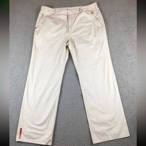 Prada Cream Pants Red Tab men
